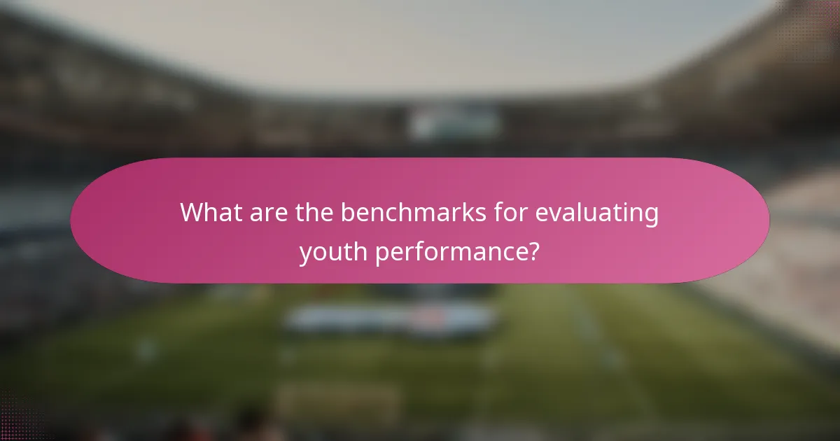 What are the benchmarks for evaluating youth performance?
