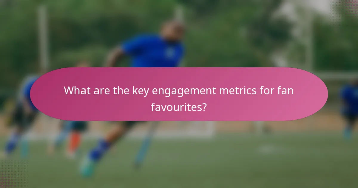 What are the key engagement metrics for fan favourites?