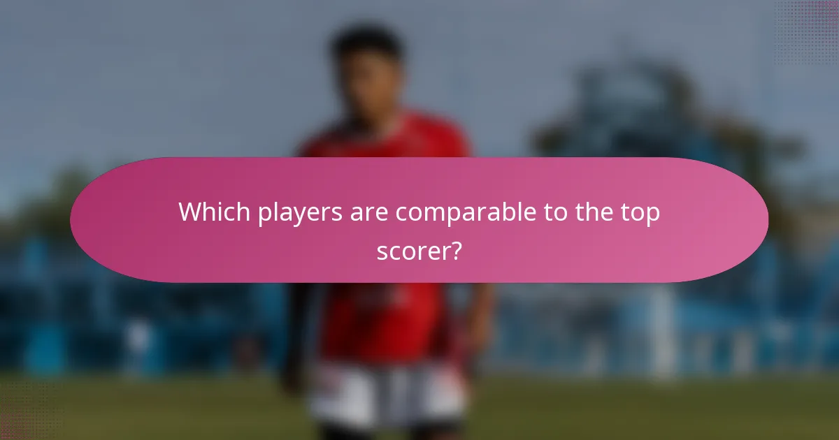 Which players are comparable to the top scorer?